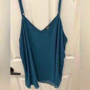 1x Sophie Chiffon Double Layer Cami, Teal